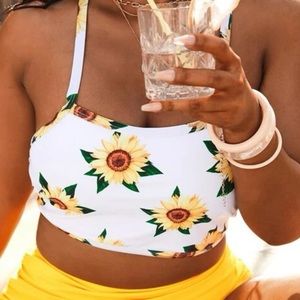 SHEIN sunflower swim top 🌻